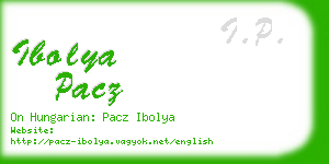 ibolya pacz business card